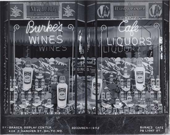 BURKE'S CAFE LIQUORS Original 1952