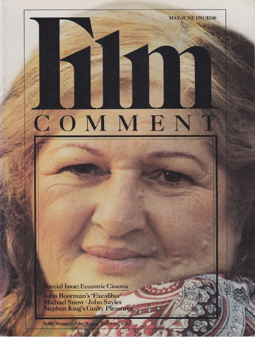"Film Comment" cover girl, May/June 1980.
