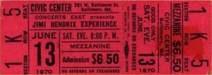 Baltimore Civic Center, June 13, 1970. Were You Experienced there?