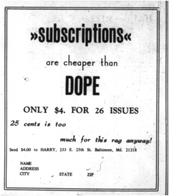 HARRY, where subscriptions were cheaper than dope!