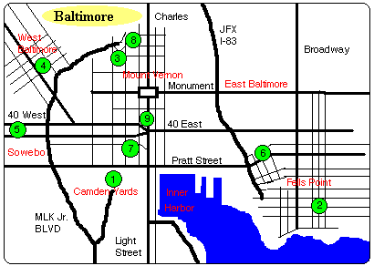 Map of CCC's "Nine New Museums."