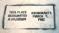 Museum of the Future stencil, Krononauts, March 4, 1982.