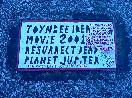 Toynbee Tile spotted in October 2013 outside Walters Art Museum.