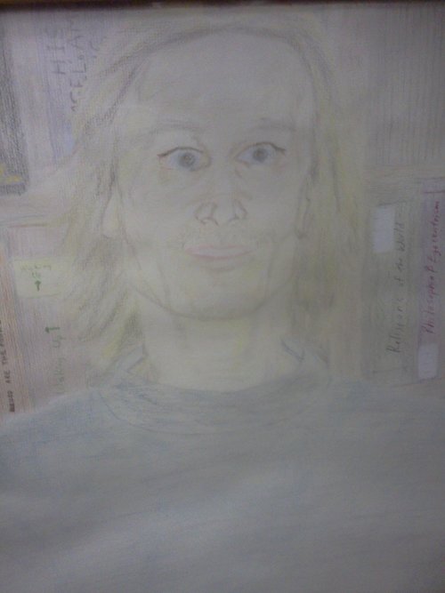 2006 portrait of TW by Library Dude. Oil on canvas.