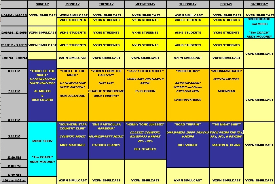 WKHS Schedule